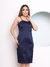 Domi Modas Vestido Cetim Midi Fenda Lateral Coleção Nova C180 - comprar online