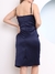 Domi Modas Vestido Cetim Midi Fenda Lateral Coleção Nova C180 - loja online