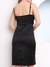 Domi Modas Vestido Cetim Midi Fenda Lateral Coleção Nova C180 - loja online