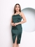 Domi Modas Vestido Cetim Midi Fenda Lateral Coleção Nova C180 - Domi Modas