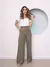 DOMI MODAS Calça Pantalona Alfaiataria Gabardine Feminina Social Wide Leg G120 - loja online