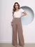 DOMI MODAS Calça Pantalona Alfaiataria Gabardine Feminina Social Wide Leg G120 na internet