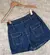 DOMI MODAS Shorts Jeans Com Bolso Frontal S021