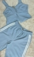 Imagem do Domi Modas Conjunto Feminino Calça Esportiva com Blusa Cropped Regata Moderno LT208