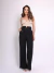 Domi Modas Calça Pantalona Tecido Amarante Bolsos Laterais Cintura Alta 219 - comprar online