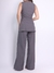 Domi Modas Conjunto Luis Twill Calça Pantalona e Colete Acinturado com Recorte em V Moderno Elegante 860000 - Domi Modas