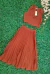 Imagem do Domi Modas Conjunto Feminino Saia Plissada Camponesa e Colete Tecido Amarante 86600