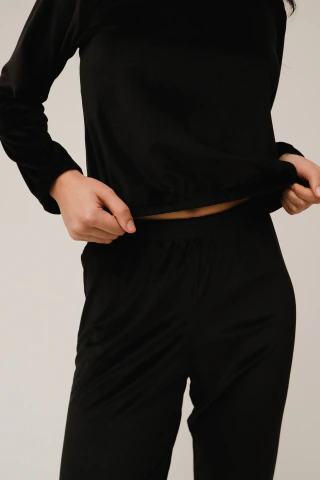 Conjunto Pijama Wet Veludo Longo Feminino - Ellemary