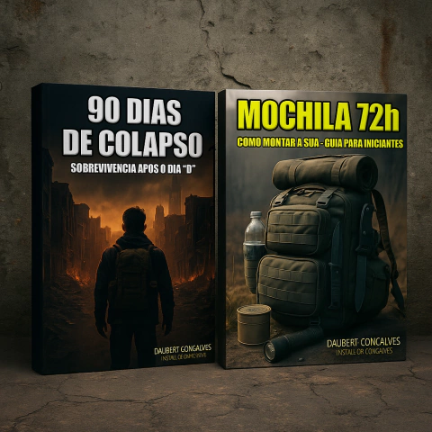 2 EBOOKS COM DESCONTO - 90 DIAS DE COLAPSO e MOCHILA 72 HORAS