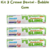 Kit Com 3 Gel Dental Dentil Slime Infantil Bubble Gum com Flúor Escovação Alegre e Limpeza Profunda