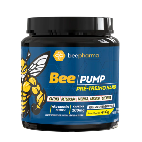 Pré Treino Hard Bee Pump Potência Máxima nos Treinos Força Explosiva 450g