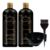 Kit Escova Progressiva Marroquina GHair 2 Passos 1 Litro Poderoso Alisamento Liso e Brilho Extremo com Kit Aplicador Pote e Pincel