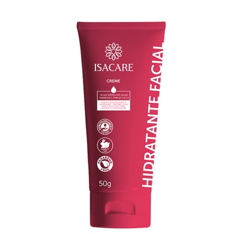 Creme Hidratante Facial Skincare 50g Isacare Livre de Parabeno