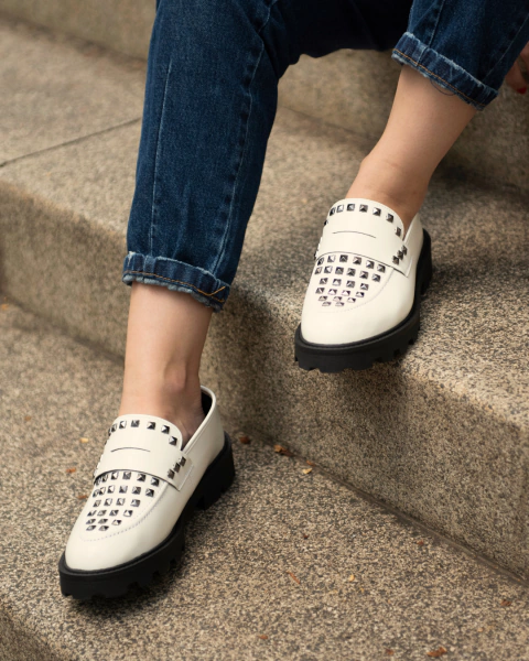 Mocassim Branco Tratorado, Jessie - comprar online