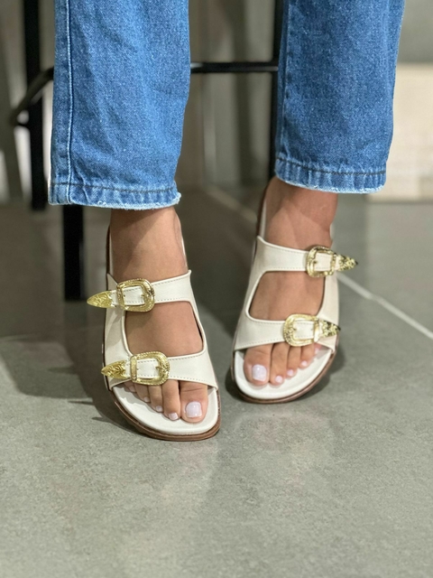 Papete Anita - Off/dourado - comprar online