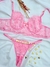 Conjunto Liz Luxo Rosa claro : Sutiã e Calcinha em Tule Bordado - loja online