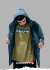 CAMPERA DE ABRIGO "GRIS Y AZUL" - comprar online