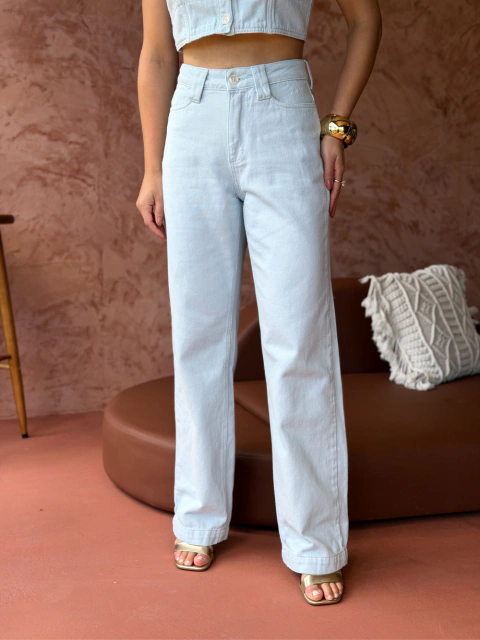 CALÇA BLUE JEANS WIDE - REF: M1006