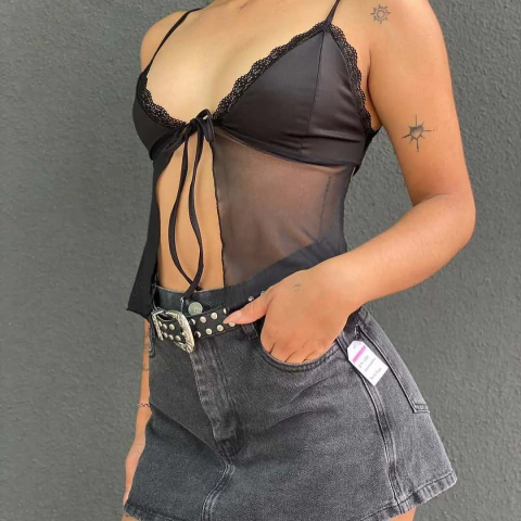 Mini-Short Cloe [negro] - comprar online