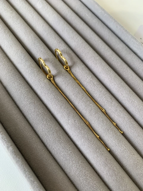 Argola Franja Semijoia - 14549 - comprar online