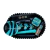 Kit Hippo Bandeja Preto e Azul