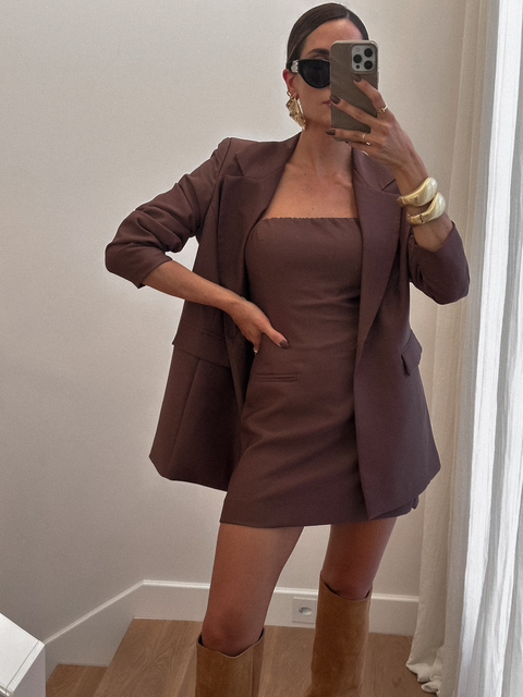 BLAZER ZITTA CHOCOLATE - comprar online