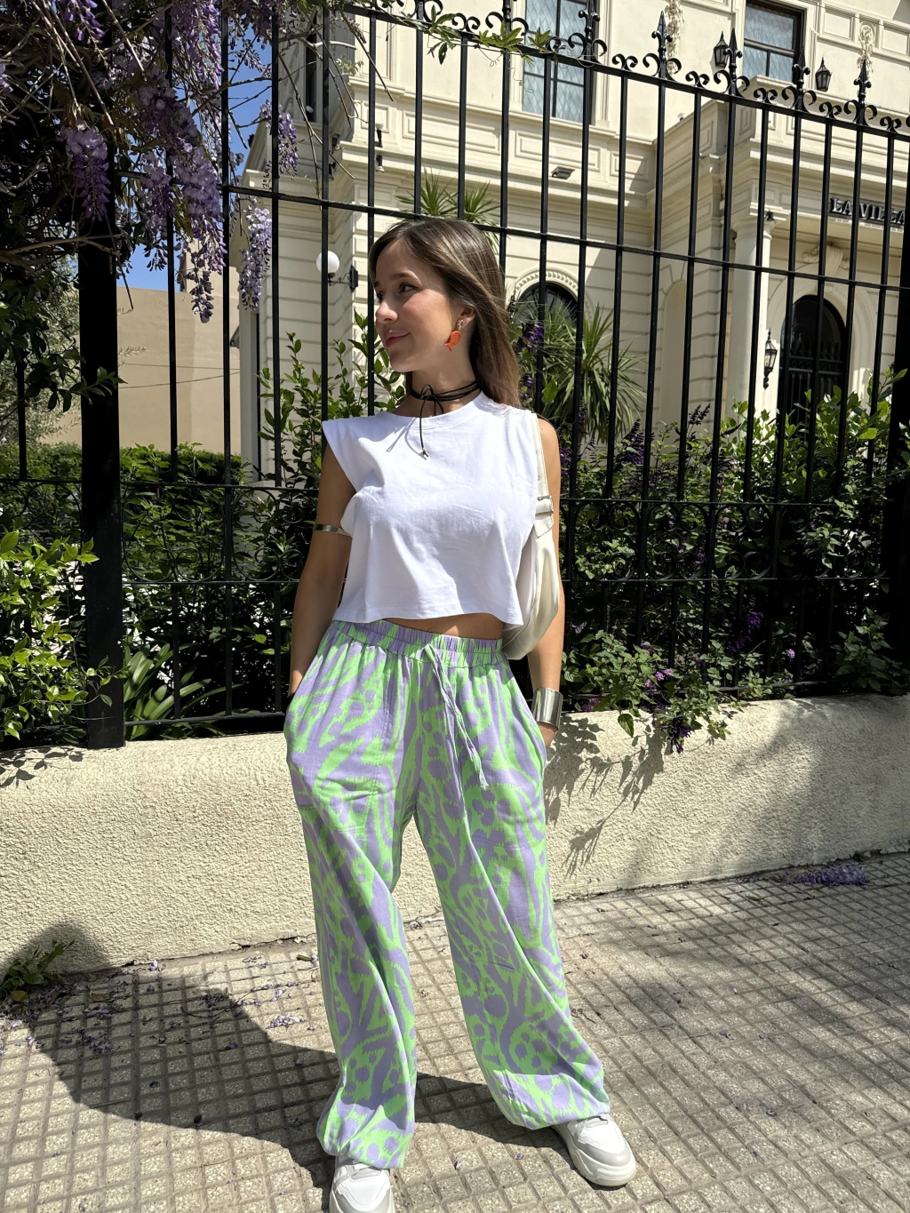 Pantalon Sofia Lila Verde