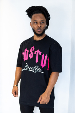 Camiseta Oversized Preto/Rosa - comprar online