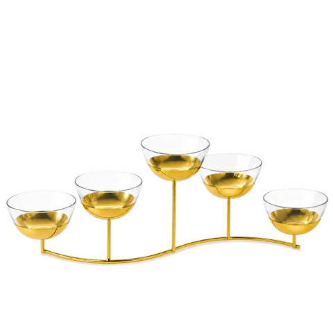 Porta-Aperitivo Fano Ouro 24K Riva