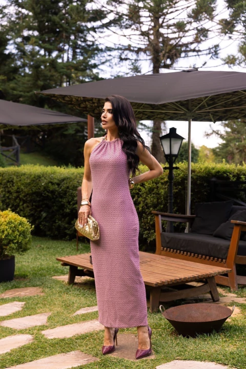 VESTIDO MIDI EM JACQUARD - CLOSET DELUXE - comprar online