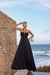 VESTIDO LONGO PLISSADO COM AVIAMENTO NO BUSTO - You Boutique