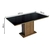 Mesa Madesa Retangular Tampo de Vidro 5275 Rustic/Preto na internet