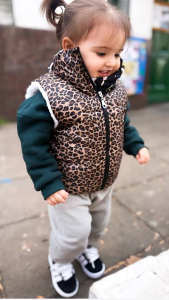 Chaleco Puffer Animal Print en internet
