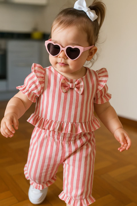 Conjunto Rayas Rojas - comprar online