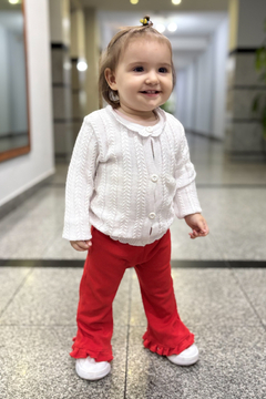 Pantalón Oxford rojo + vincha - comprar online