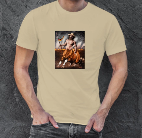 camiseta bege Peleador