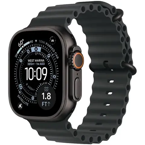 Apple Watch Ultra 3 49 mm tamanho único MF0J4LW A3281 GPS + Cellular - titânio preto pulseira Ocean preta