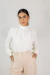 Blusa Fortuna Gola boba Manga Longa - Off-White - Camila Souza