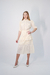 Camisa Gloria Com Amarração Em Laise - Creme