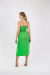 Saia Dinastia Midi Bolso Cargo com Fenda Frontal Verde - comprar online