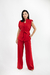 Colete Dominância Estruturado com Cinto Ajustável Vermelho - Camila Souza