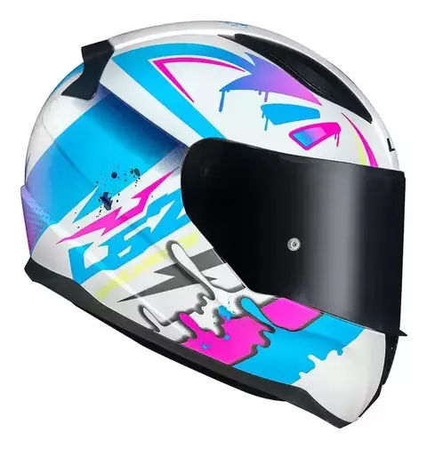 CAPAC LS2 RAPID FF353 TAGLINE WHITE/PINK