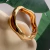 Bracelete Ondas Dourado