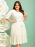 Vestido Elegante Rodado Saia Plissada Moda Evangelica - comprar online