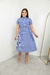 Imagem do Vestido Listrado com botões moda evangélica