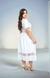 Vestido crepe texturizado com renda
