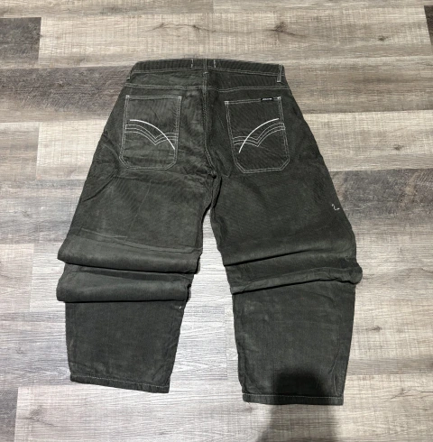Jean baggy corderoy verde