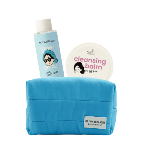 Nécessaire Azul + Combo de Arroz para Peles Secas e Normais - comprar online