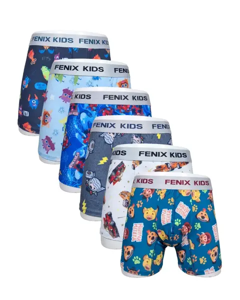 Conjunto de bóxers para niño Fenix Kids con diseños coloridos y estampados de personajes animados