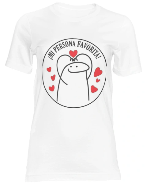 Camiseta con mensaje y dibujo de enamorados